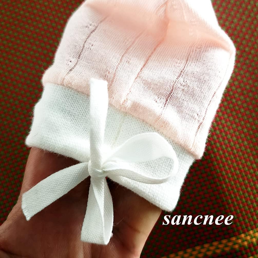4Pairs Baby Mittens Newborn Set - No-Scratch, Breathable Baby Gloves for Boys Girls (0-6 Months) - Image 4
